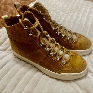 Marc Fisher High-Top Suede Sneakers with Sherpa size 7
